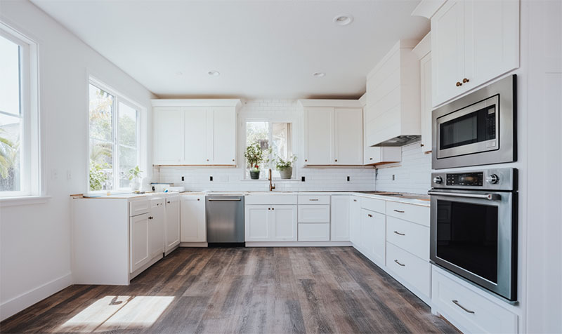 Newly painted kitchen